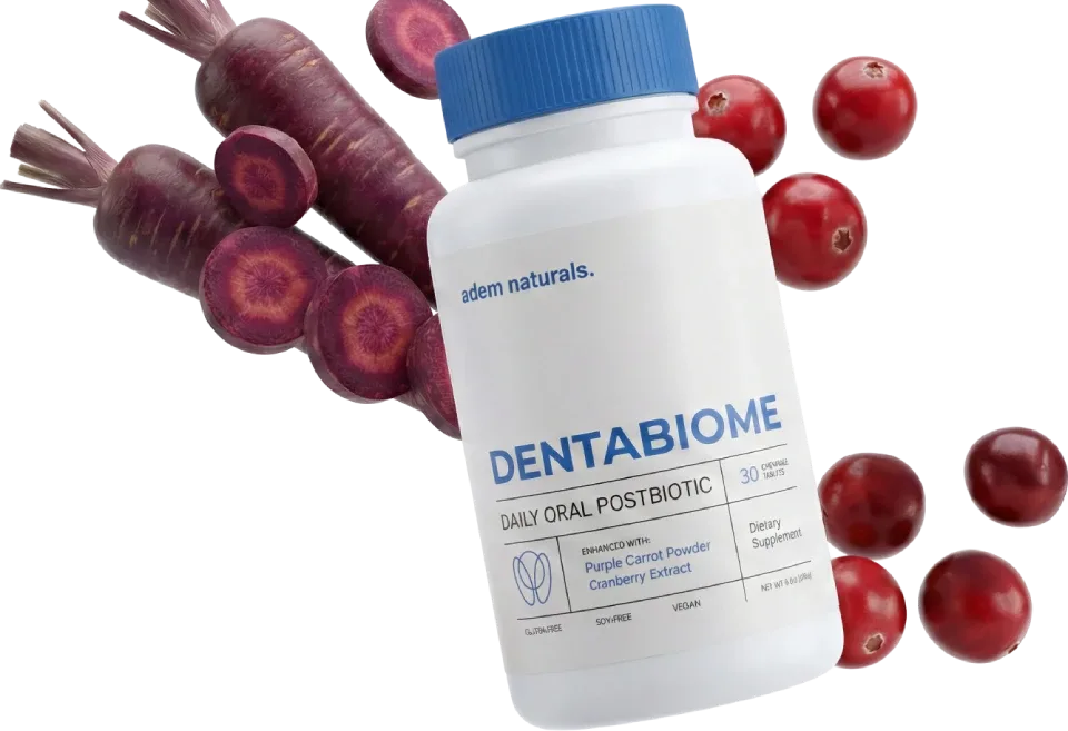 DentaBiome bottles — official product packaging